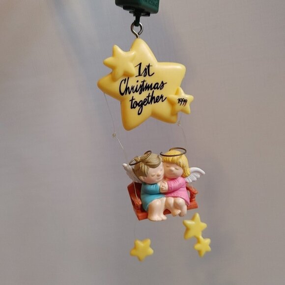 Vintage 1989 Noma Ornamotion Ornament First Christmas Together Rotating Star - Picture 8 of 11